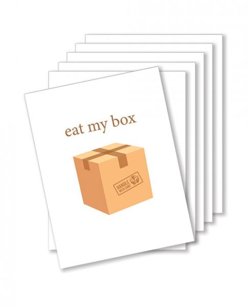 Eat My Box Naughty Greeting Card - Pack Of 6 Sex Toy Product