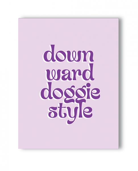 Downward Doggie Naughty Greeting Card Sex Toy Product