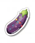 Egg Plant Lit Holiday Sticker - Pack Of 3 Sex Toy Product