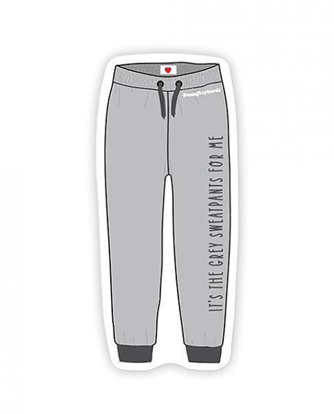 Grey Sweatpants Naughty Sticker - Pack Of 3 Sex Toy Product