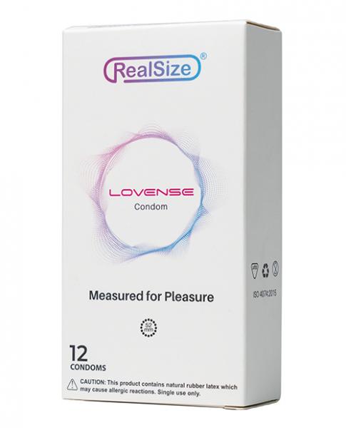 Lovense Realsize 52mm Condoms - Box Of 12 Sex Toy Product