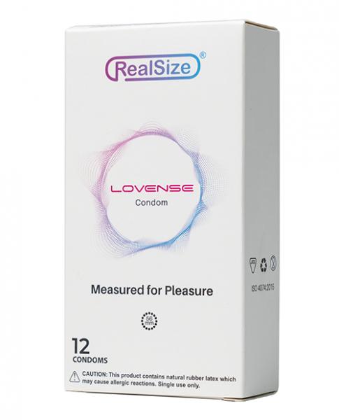 Lovense Realsize 56mm Condoms - Box Of 12 Sex Toy Product