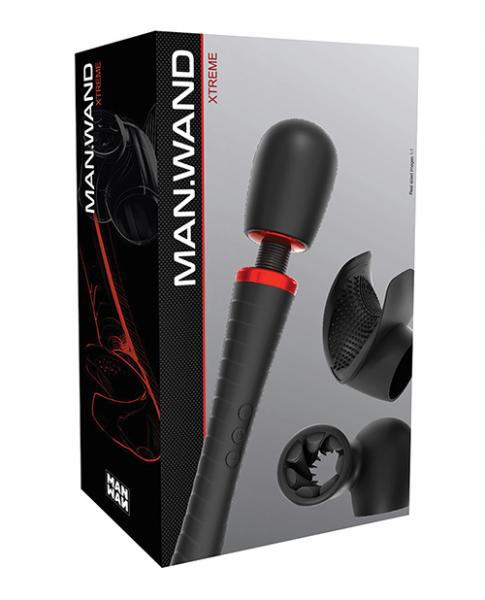 Man Wand Xtreme With 2 Attachments Black Sex Toy Product