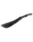 Sultra 16" Lambskin Twill Weave Grip Flogger - Black Sex Toy Product