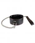 Sultra Lambskin 2.5 inches Collar With 24 inches Chain Black Sex Toy Product