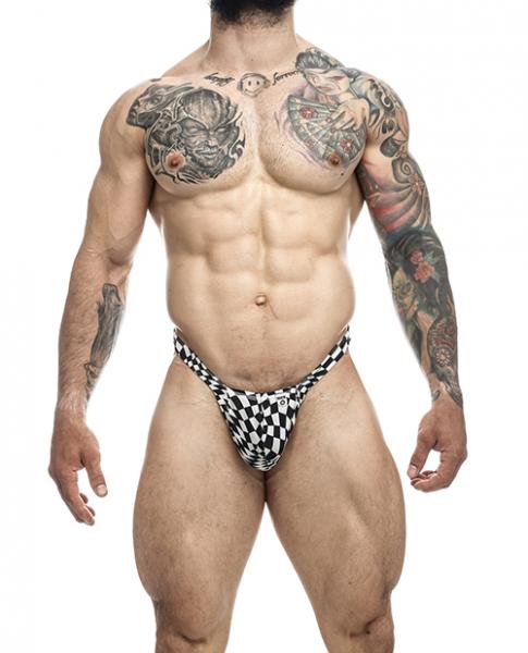 Male Basics Y Buns Thong Checkers Md Sex Toy Product