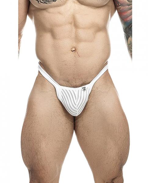 Male Basics Y Buns Thong White Sheer Sm Sex Toy Product