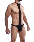Male Basics Tuxedo Lace Jockstrap Black S/m Sex Toy Product