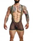 Male Basics Mob Singlet Black/lime Lg Sex Toy Product
