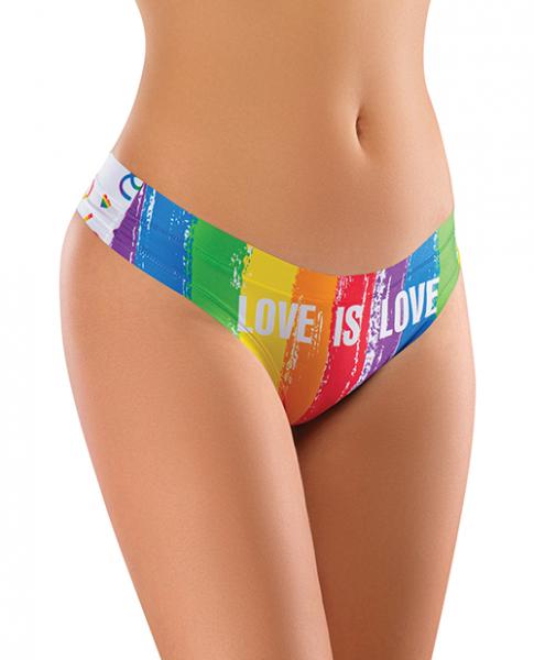 Mememe Pride Love Is Printed Thong Md Sex Toy Product