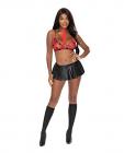 Dress Up Study Abroad Top, Skirt & Tie Red/black L/xl Sex Toy Product