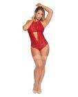 Sugar & Spice Teddy W/snap Crotch Red L/xl Sex Toy Product