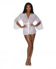 Modern Romance Flowing Short Robe White L/xl Sex Toy Product