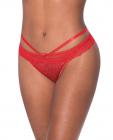 Ooh La Lace Peek-a-boo Cheeky Panty Red L/xl Sex Toy Product