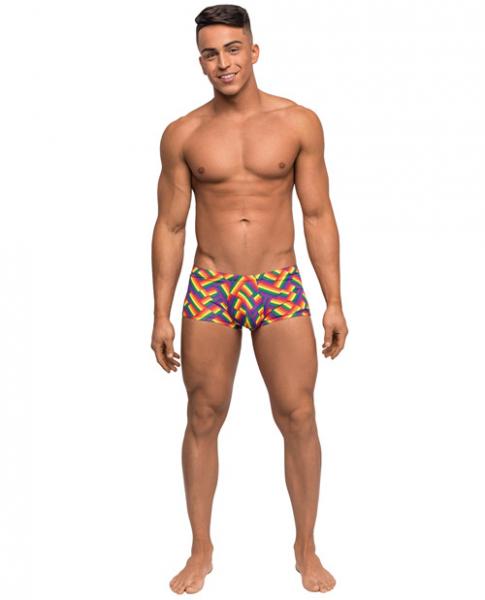 Pride Fest Contoured Pouch Mini Shorts Rainbow Md Sex Toy Product