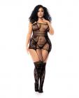 Floral Fishnet Bodystocking Black Qn Sex Toy Product