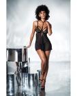 Mesh & Lace Two In One Teddy W/detachable Skirt Black S/m Sex Toy Product