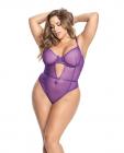 Underwire Sheer Mesh Teddy W/adjustable Straps & Crotch Closure Orchid 2x/3x Sex Toy Product