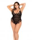 Underwire Fishnet Teddy Black 3x/4x Sex Toy Product