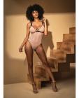 Diamond Mesh Bodysuit Nude/black S/m Sex Toy Product