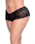 Lace Boyshort Black 1x/2x Sex Toy Product