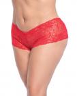 Lace Boyshort Red 2x/3x Sex Toy Product