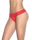 Lace Trim Thong Red Lg Sex Toy Product