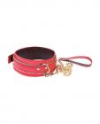 Nobu Fetish Choker & Leash Set - Red/gold Sex Toy Product