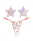 Neva Nude Naughty Knix Princess Bride Flip Sequin G-string & Pasties - Pink/white O/s Sex Toy Product