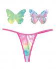 Neva Nude Naughty Knix Rainbow Sherbet Velvet G-string & Pasties - (color Varies) Multi O/s Sex Toy Product