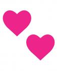 Neva Nude Temperature Reactive Heart Pasties - Neon Pink Sex Toy Product