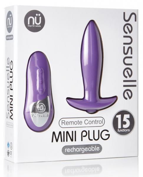 Sensuelle Remote Control Rechargeable Mini Plug Purple Sex Toy Product