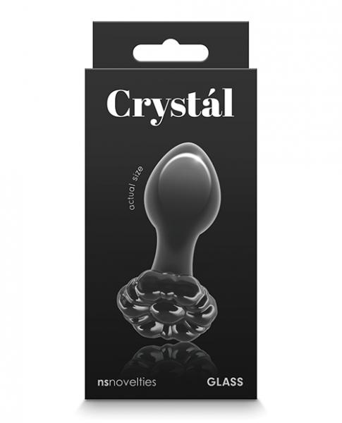 Crystal Flower Butt Plug - Black Sex Toy Product