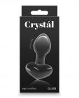 Crystal Heart Butt Plug - Black Sex Toy Product