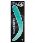 Maxx Men's 15" Crystal Curved Double Dong - Blue Sex Toy Product