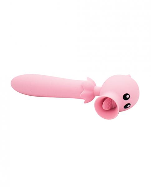 Natalie's Toy Box Lick N' Stick Clit Flicker & G-spot Vibe - Pink Sex Toy Product