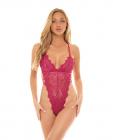 Skylar Soft Cup Eyelash Lace Teddy Festival Fuchsia L/xl Sex Toy Product