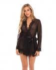 Provence Short Robe - Black L/xl Sex Toy Product
