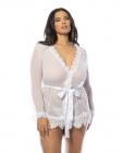 -=provence Short Robe - White 1x/2x Sex Toy Product