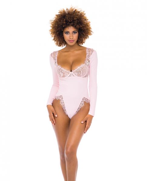 Maria Ribbed Knit & Lace Teddy Crystal Rose Lg Sex Toy Product