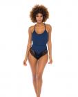 Claribel Ribbed Jersey Romper Estate Blue/black L/xl Sex Toy Product