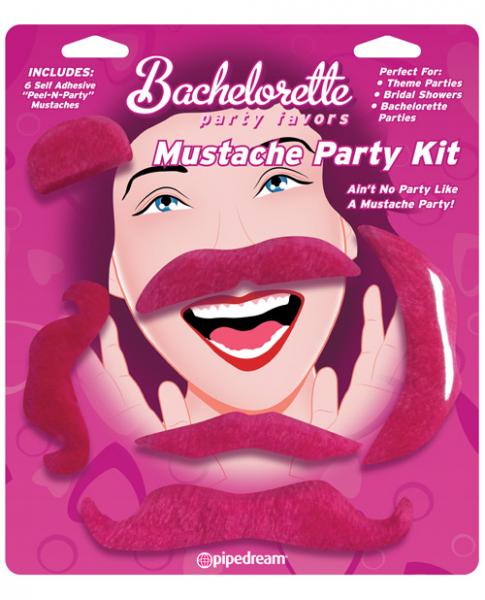 Mustache Party Kit Favors 6 Count Pink Sex Toy Product