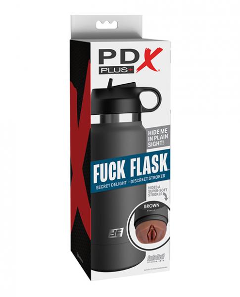 Pdx Plus F*ck Flask Secret Delight Stroker - Brown/grey Sex Toy Product