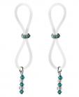 Bijoux De Nip Nipple Halos Turquoise Gem Slider Green Clear Sex Toy Product