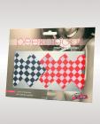 Peekaboos Off The Wall Checkered Pasties - 2 Pairs 1 Black/1 Red Sex Toy Product