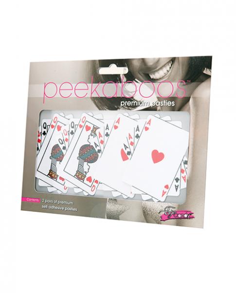 Peekaboos Queens & Aces Pasties - 2 Pairs Sex Toy Product