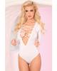 Pink Lipstick Lace To The Top Bodysuit White M/L Sex Toy Product Image 1