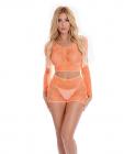 Pink Lipstick Leaf It To Me Long Sleeve Crop Top & Short Orange O/s Sex Toy Product