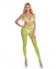 Pink Lipstick All About Leaf Bra & Leggings Green O/s Sex Toy Product