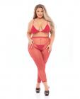 Pink Lipstick Tall Order Bra Top & Leggings Red Qn Sex Toy Product